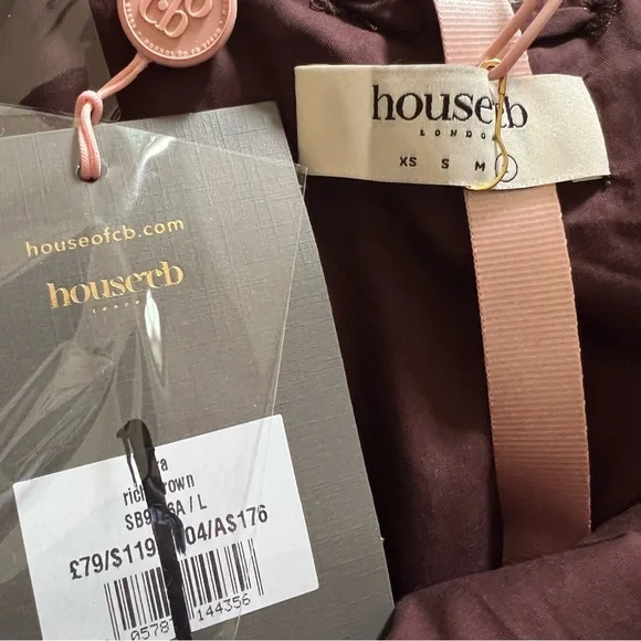 House of CB Cora gathered full midi skirt Ladies size large Rich brown - Picture 7 of 11